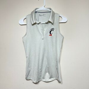 Under Armour Cincinnati Bear Cats Collared Polo Sleeveless Fitted Small Wmen
